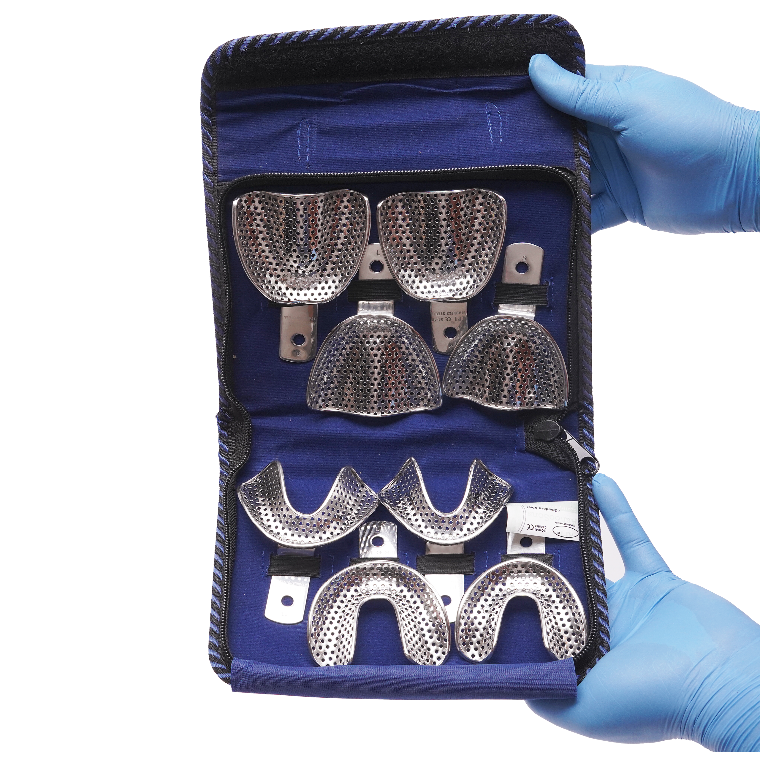 API Stainless Steel Edentulous Perforated Impression Tray Kit (8Pcs)